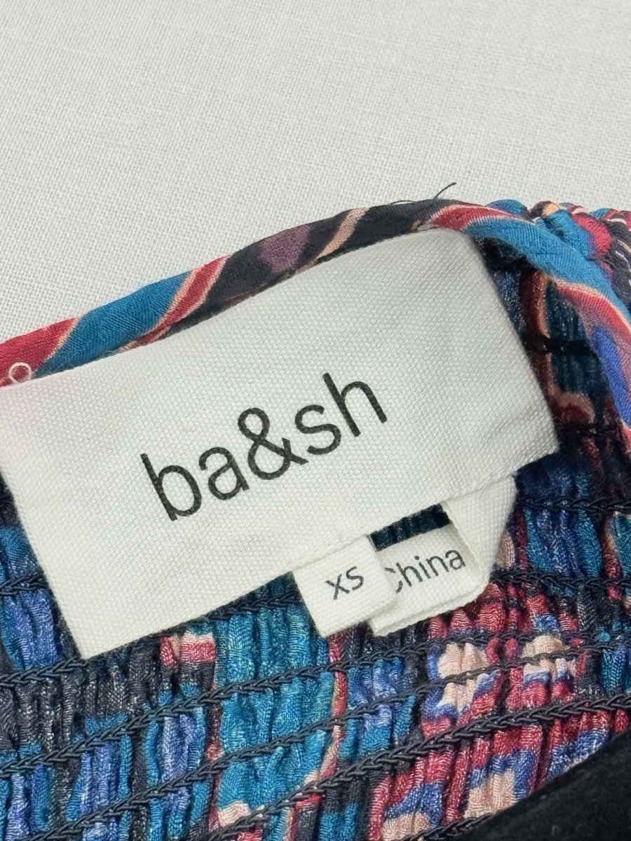 Pre - loved BA&SH Blue Multicolor Size XSmall Midi Dress at Reems Closet