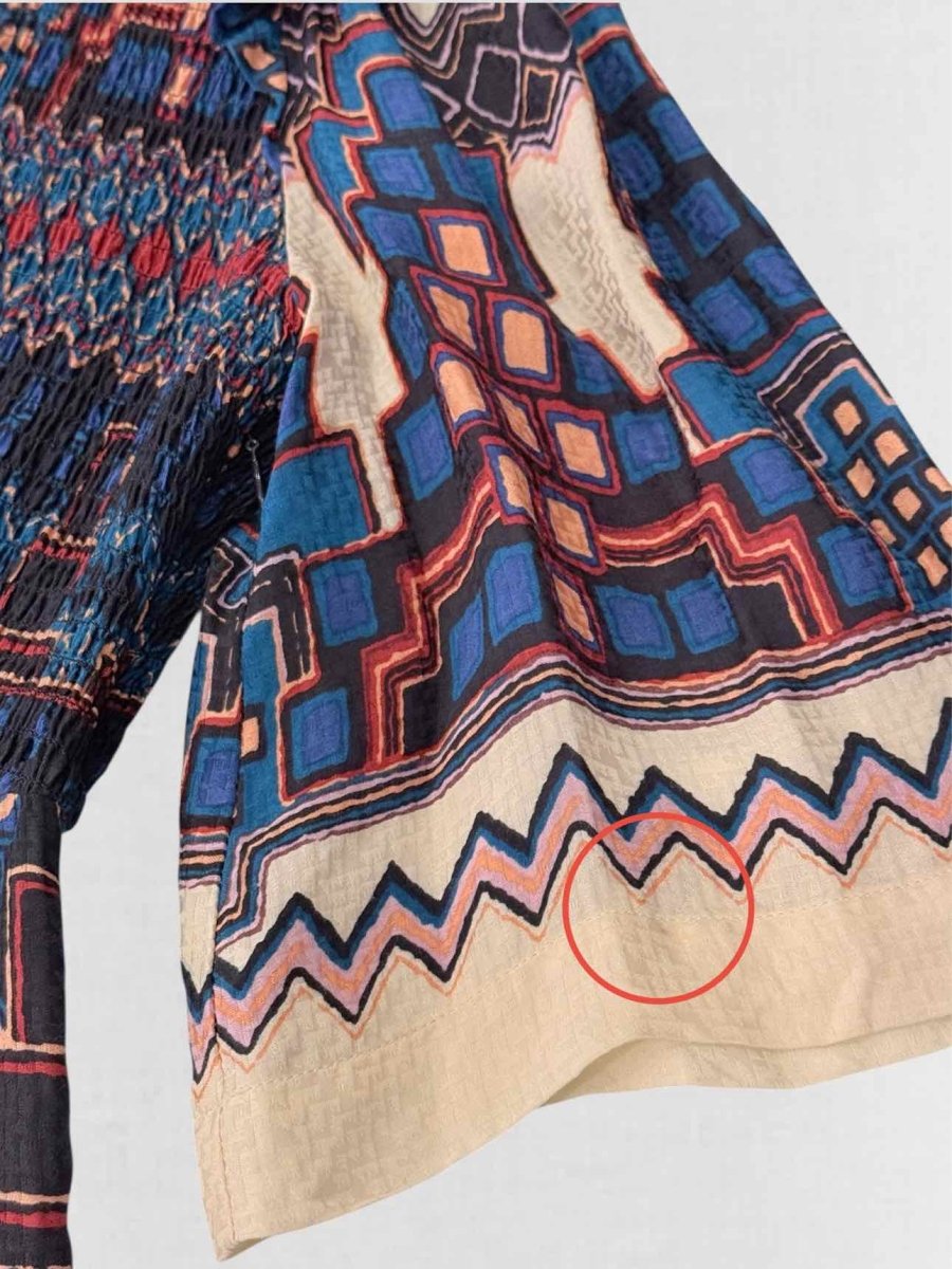 Pre - loved BA&SH Blue Multicolor Size XSmall Midi Dress at Reems Closet