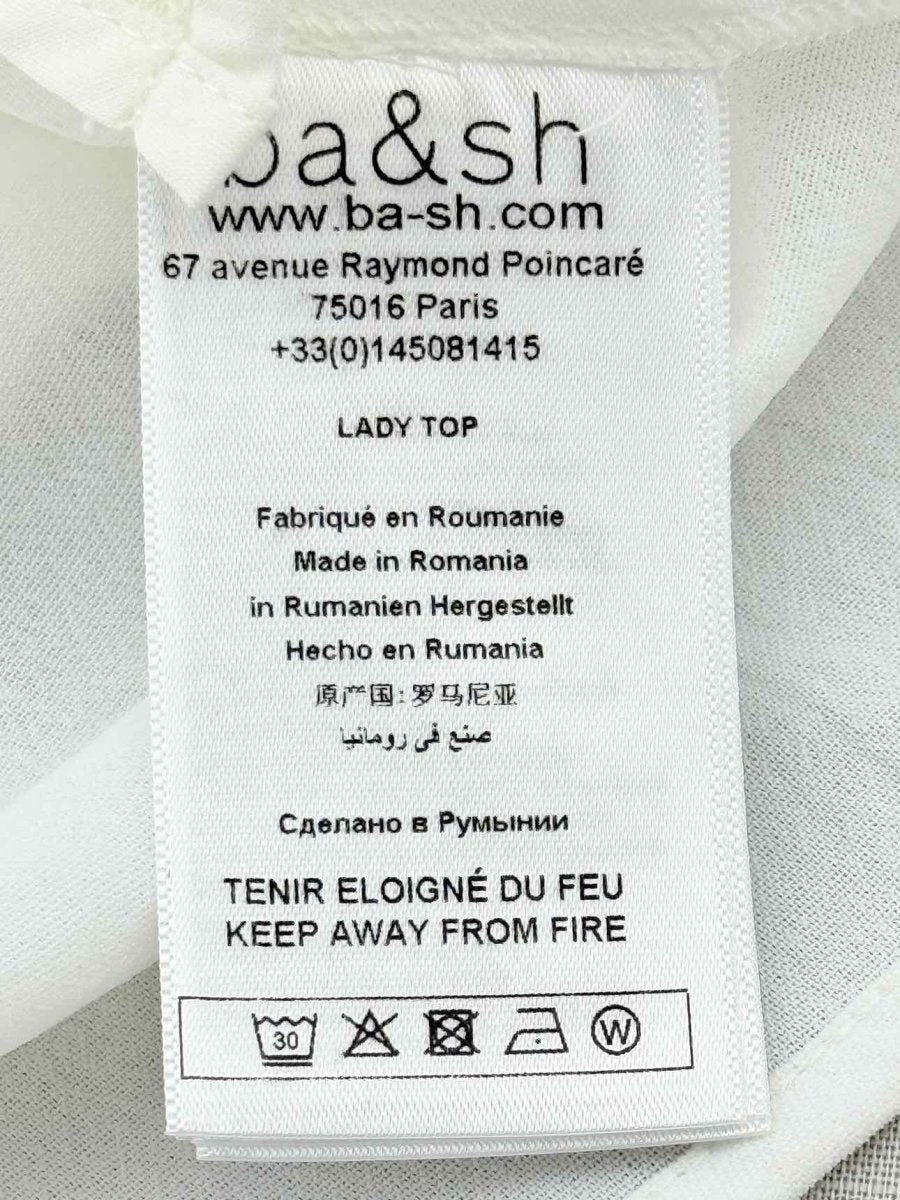 Pre - loved BA&SH White Size Large Blouse at Reems Closet