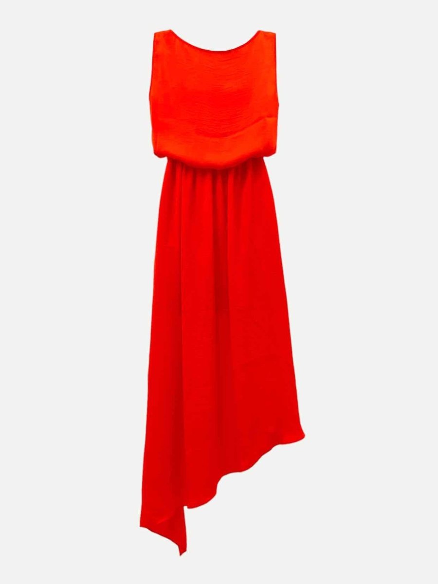 Pre-loved BCBG MAXAZRIA Asymmetric Red Mini Dress from Reems Closet