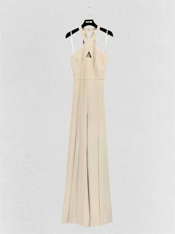 Pre-loved BCBG MAXAZRIA Beige Size XSmall Jumpsuit at Reems Closet