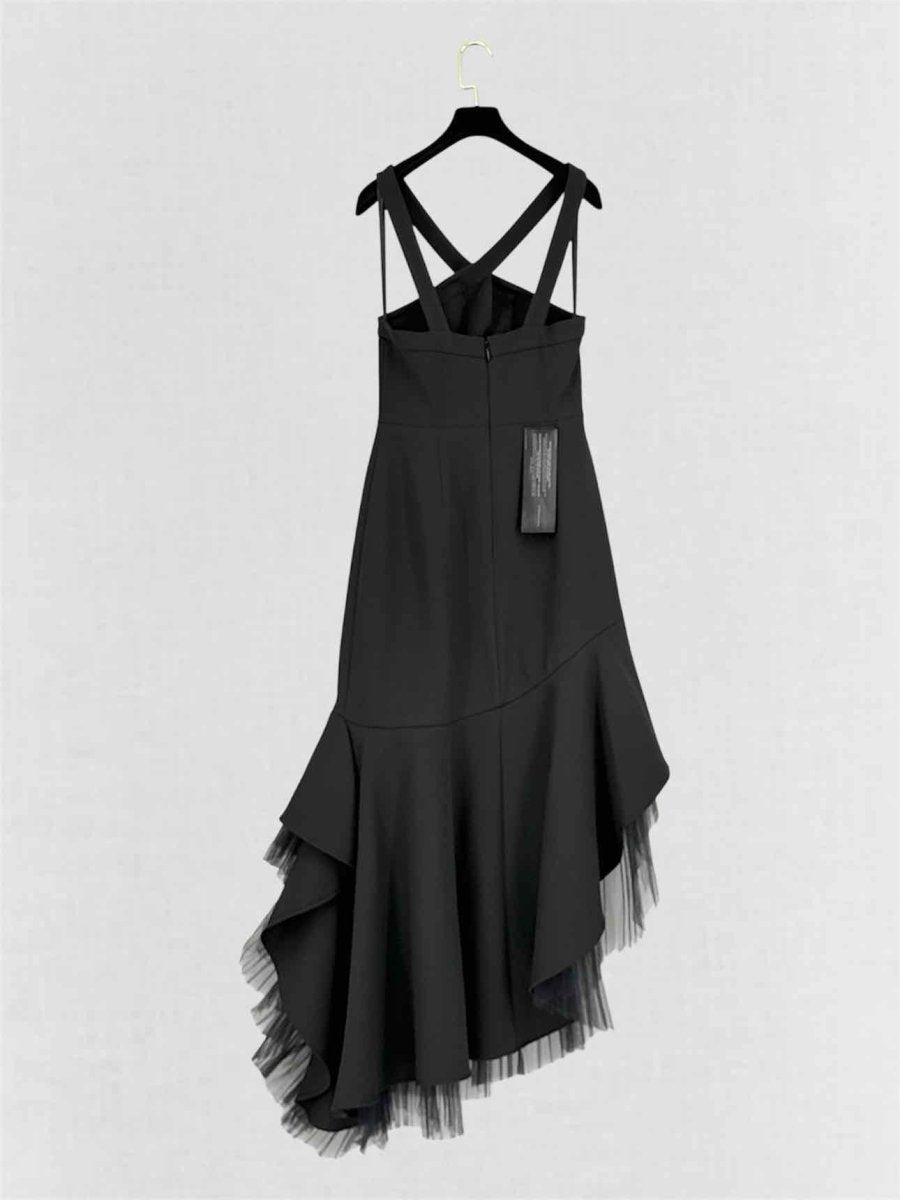 Pre-loved BCBG MAXAZRIA Black Size US 4 Midi Dress at Reems Closet