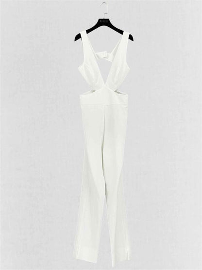 Pre-loved BCBG MAXAZRIA Off-white Size XSmall Jumpsuit at Reems Closet