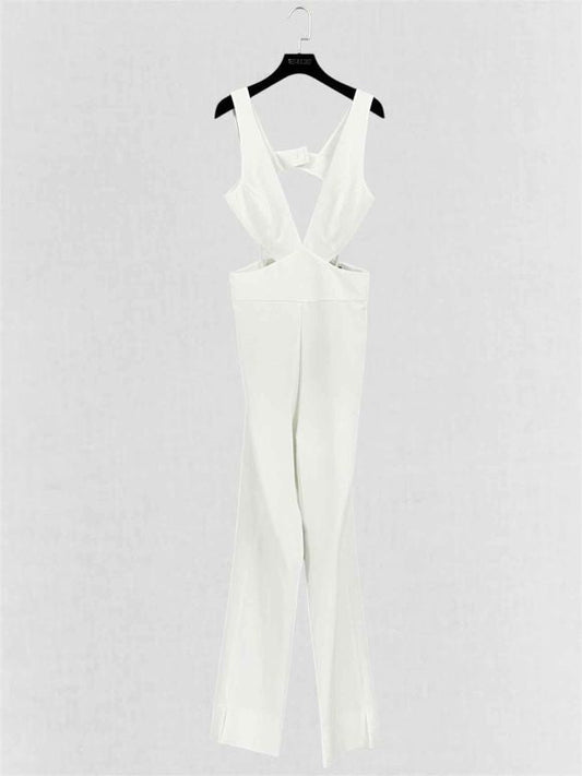 Pre-loved BCBG MAXAZRIA Off-white Size XSmall Jumpsuit at Reems Closet