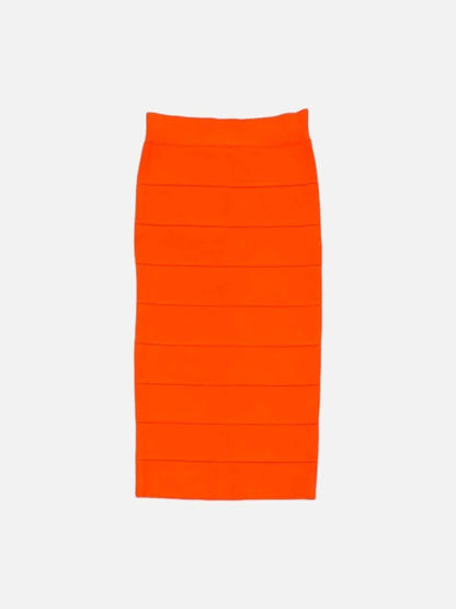 Pre - loved BCBG MAXAZRIA Orange Size XXSmall Knee Length Skirt at Reems Closet