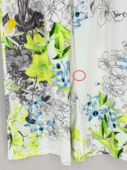 Pre - loved BCBG White Multicolor Floral Size Medium Pants at Reems Closet
