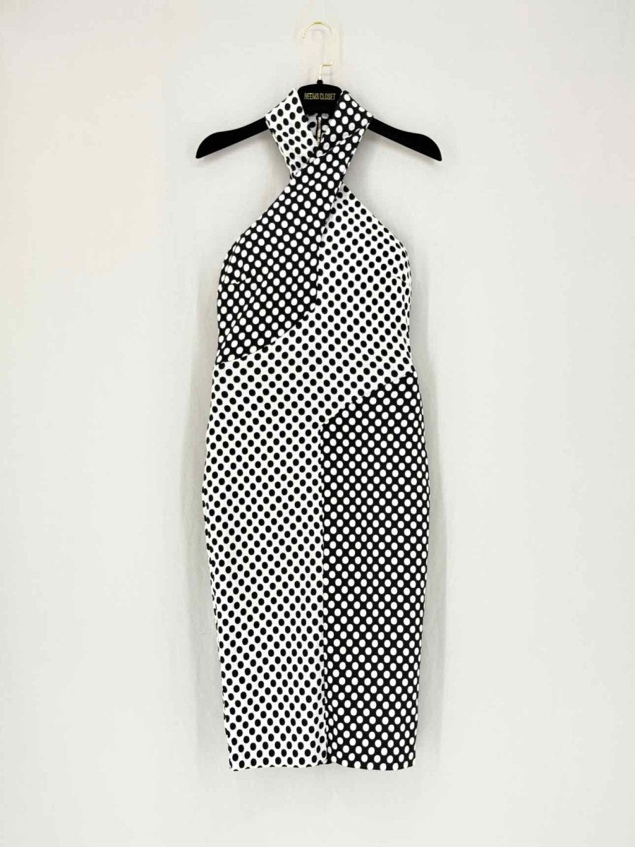 BEC & BRIDGE Halterneck Polka Dot Size US 4 Midi Dress