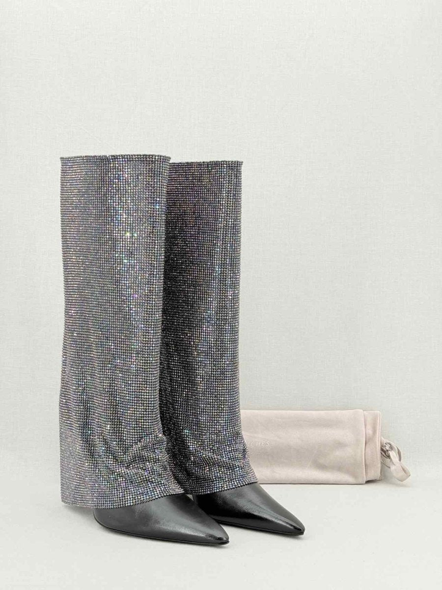 Pre - loved BENEDETTA BRUZZICHES Black Size EU 41 Knee High Boots at Reems Closet