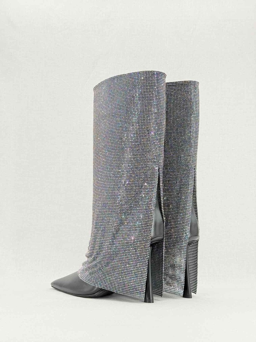 Pre - loved BENEDETTA BRUZZICHES Black Size EU 41 Knee High Boots at Reems Closet