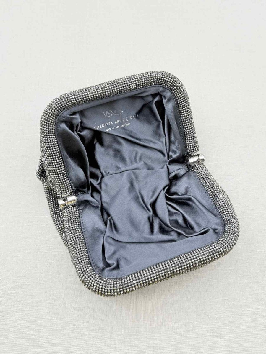 Pre - loved BENEDETTA BRUZZICHES Venus La Petite Black Clutch at Reems Closet