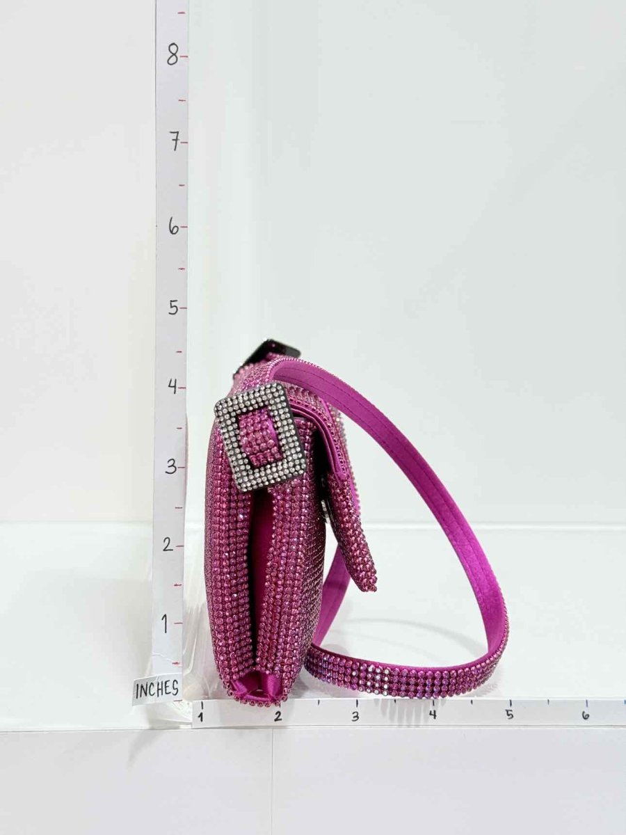 Pre - loved BENEDETTA BRUZZICHES Vittissima Fuchsia Shoulder Bag at Reems Closet