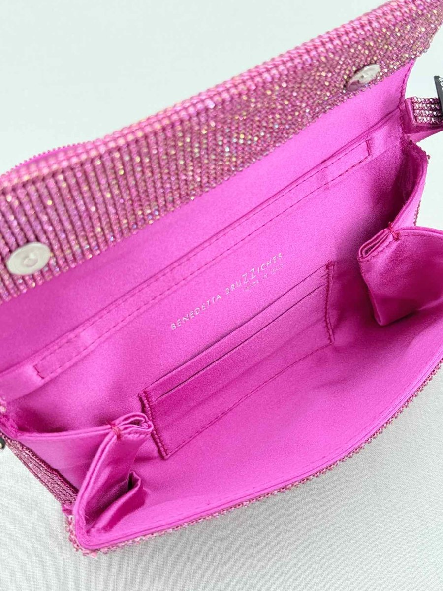 Pre - loved BENEDETTA BRUZZICHES Vittissima Fuchsia Shoulder Bag at Reems Closet