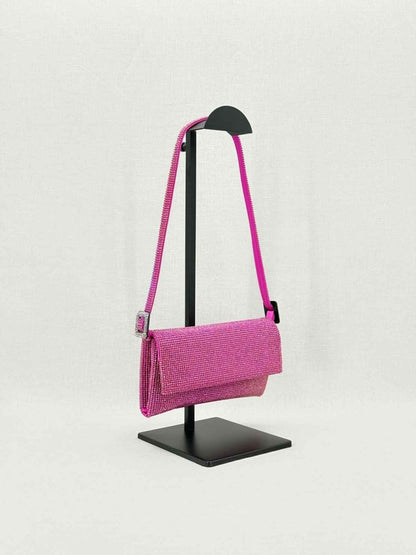 Pre - loved BENEDETTA BRUZZICHES Vittissima Fuchsia Shoulder Bag at Reems Closet