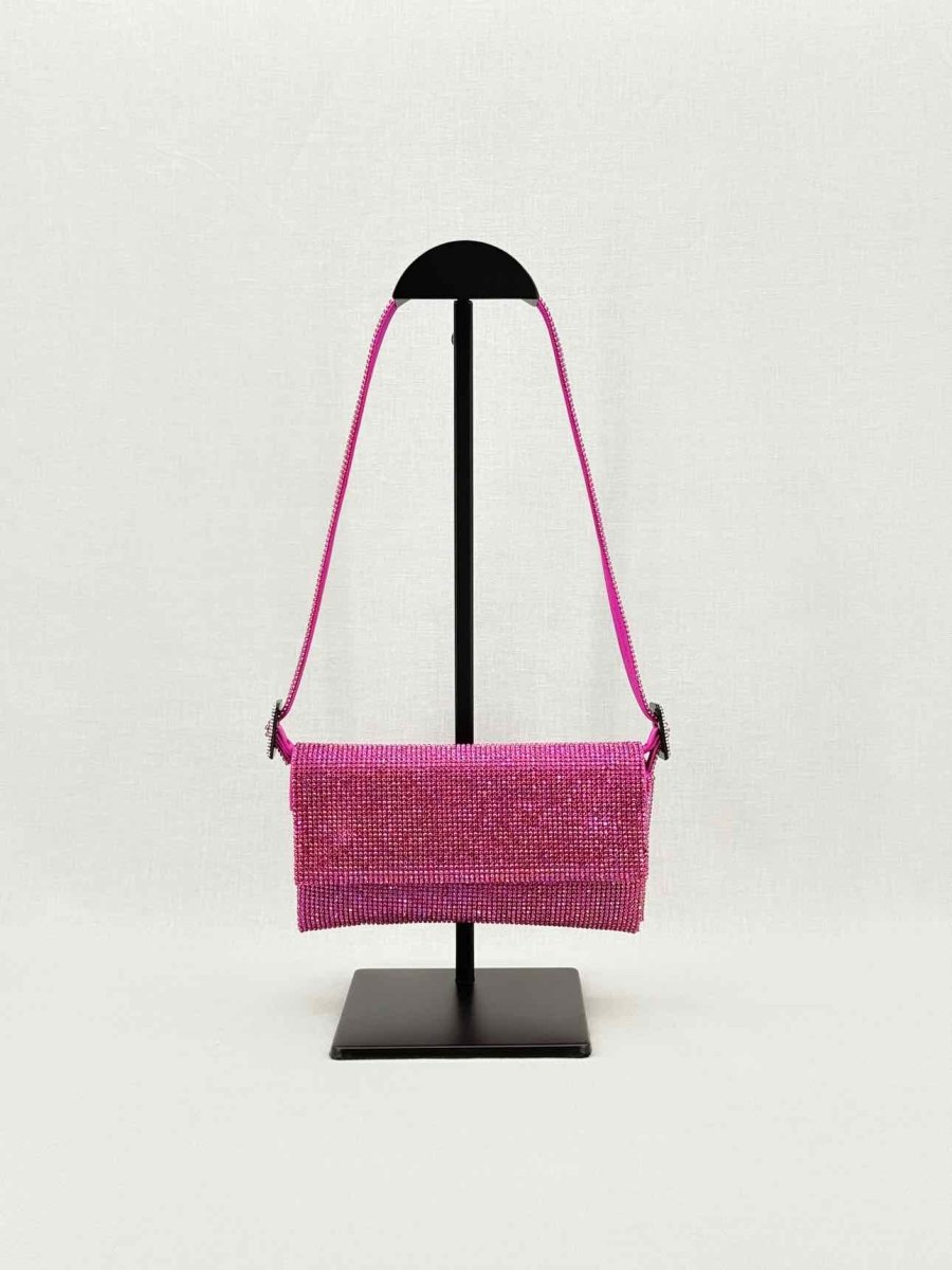 Pre - loved BENEDETTA BRUZZICHES Vittissima Fuchsia Shoulder Bag at Reems Closet
