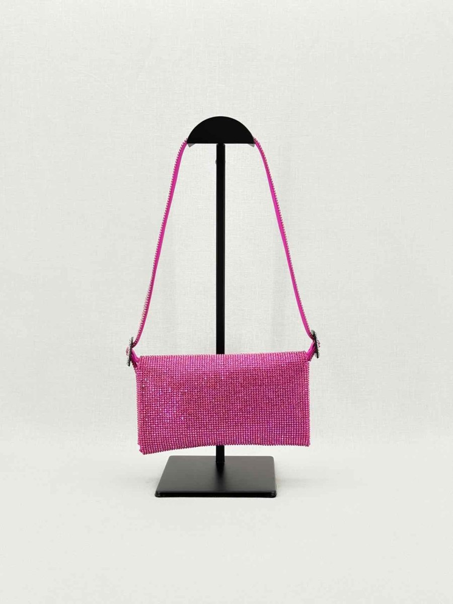 Pre - loved BENEDETTA BRUZZICHES Vittissima Fuchsia Shoulder Bag at Reems Closet