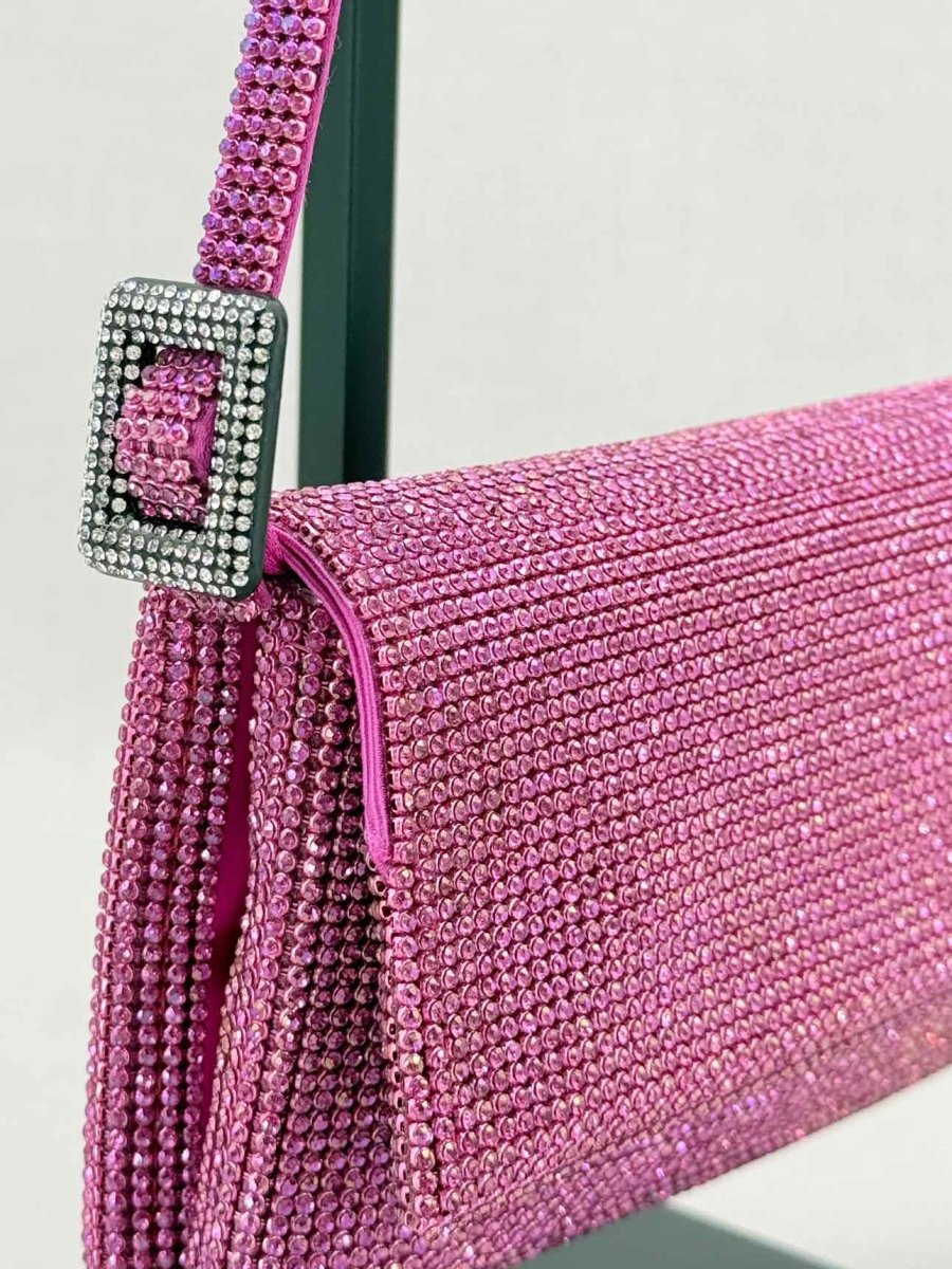 Pre - loved BENEDETTA BRUZZICHES Vittissima Fuchsia Shoulder Bag at Reems Closet