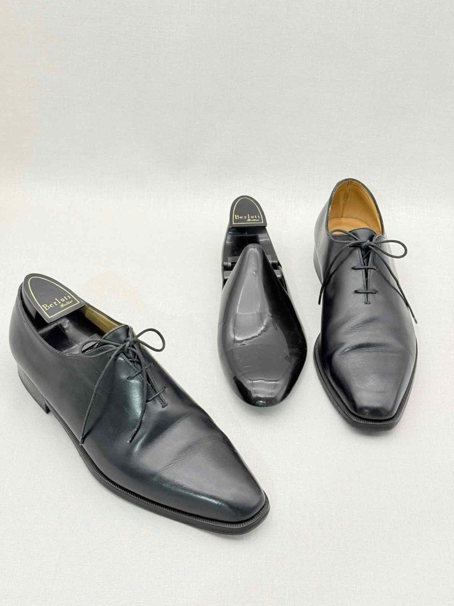 Pre - loved BERLUTI Alessandro Galet Black Size EU 42.5 Oxfords at Reems Closet