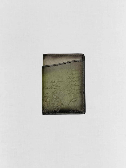 Pre - loved BERLUTI Dark Green Card Holder at Reems Closet