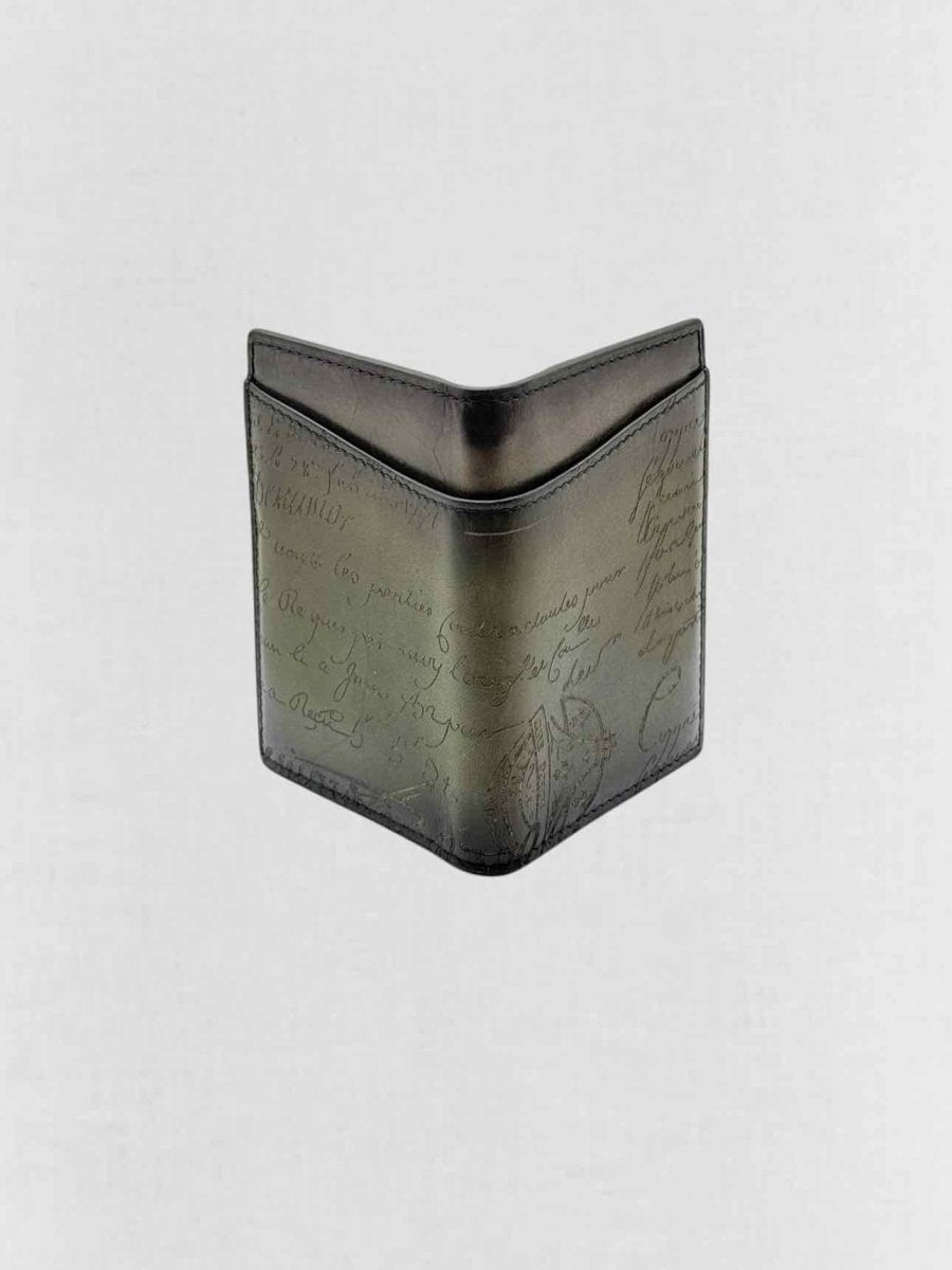 Pre - loved BERLUTI Dark Green Card Holder at Reems Closet