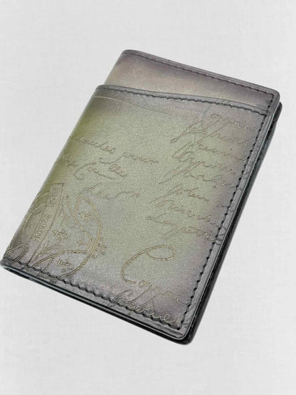 Pre - loved BERLUTI Dark Green Card Holder at Reems Closet