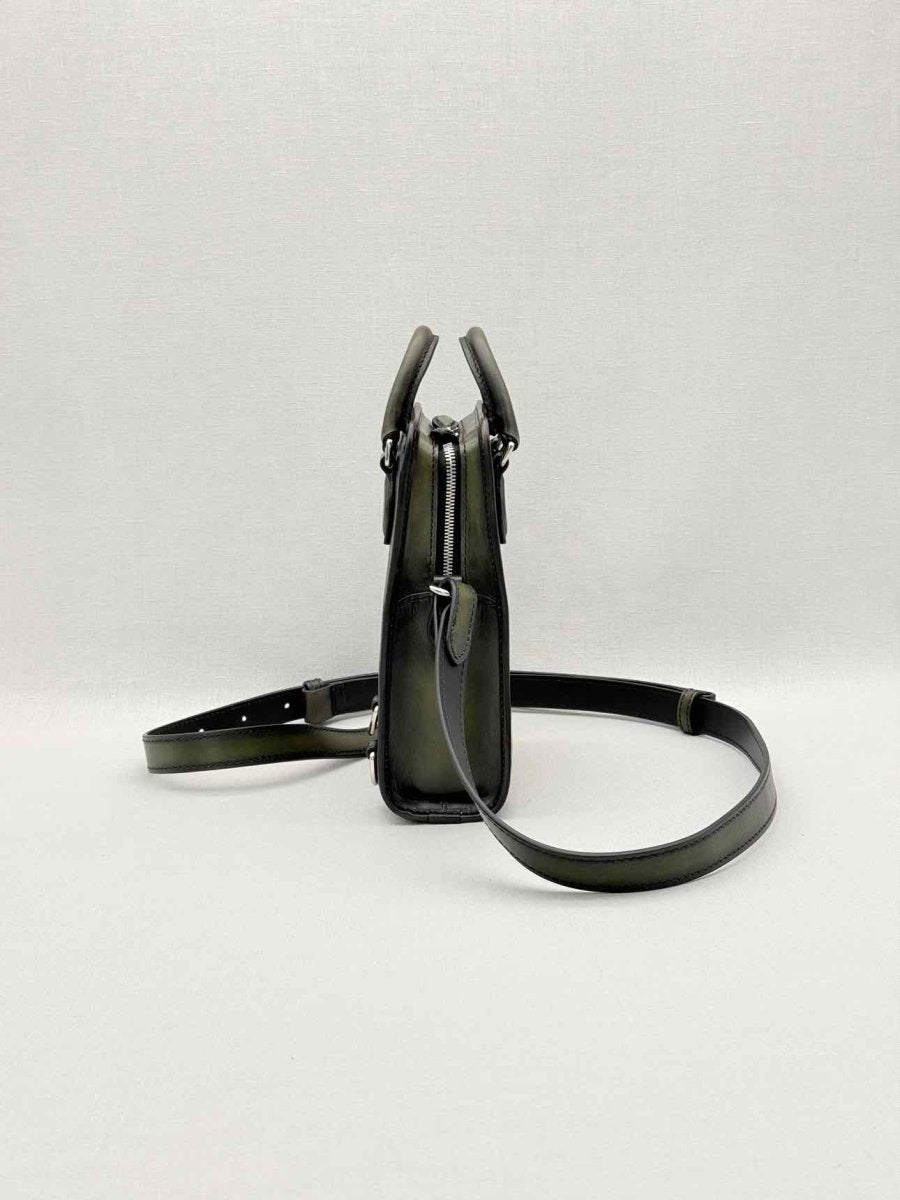 Pre-loved BERLUTI Premier Jour Gulliver Scritto Green Messenger at Reems Closet