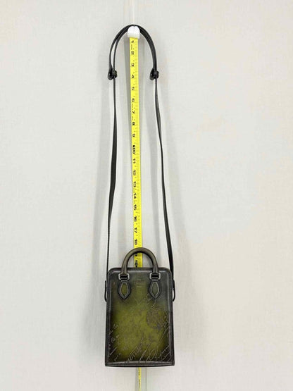 Pre-loved BERLUTI Premier Jour Gulliver Scritto Green Messenger at Reems Closet