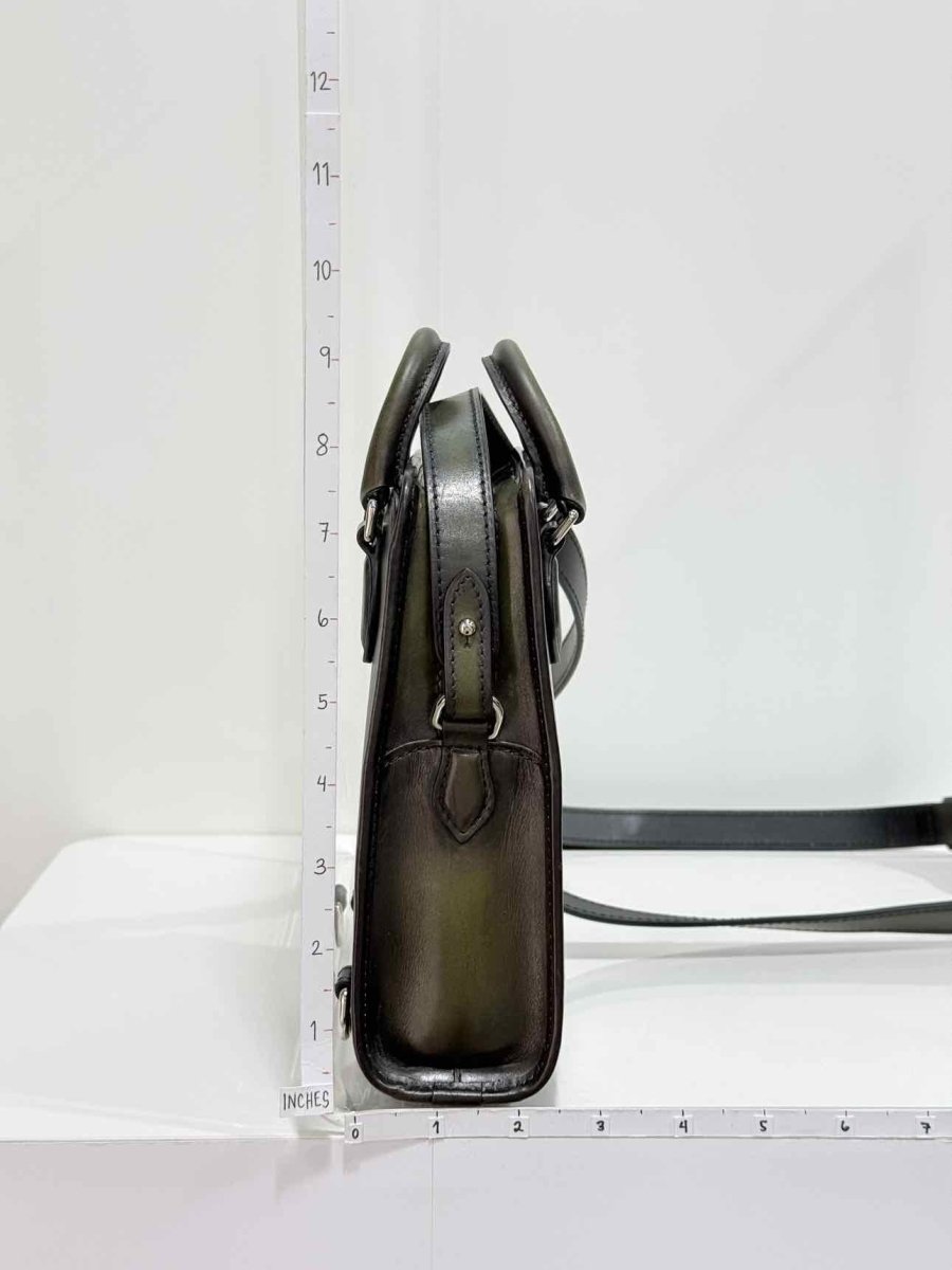 Pre-loved BERLUTI Premier Jour Gulliver Scritto Green Messenger at Reems Closet