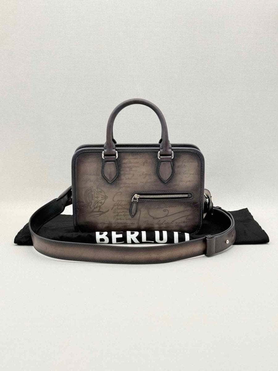 Pre-loved BERLUTI Un Jour Gulliver Scritto Brown Briefcase at Reems Closet