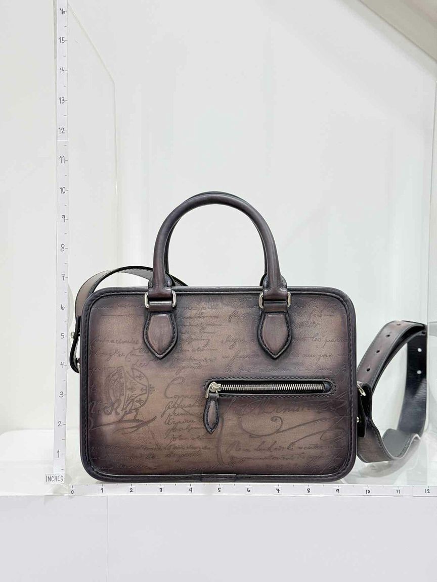 Pre-loved BERLUTI Un Jour Gulliver Scritto Brown Briefcase at Reems Closet