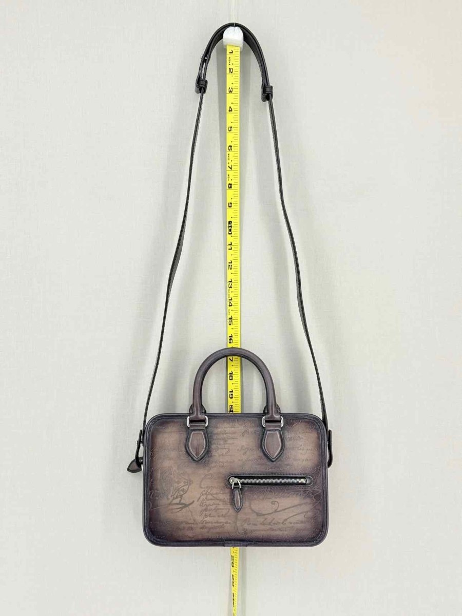 Pre-loved BERLUTI Un Jour Gulliver Scritto Brown Briefcase at Reems Closet