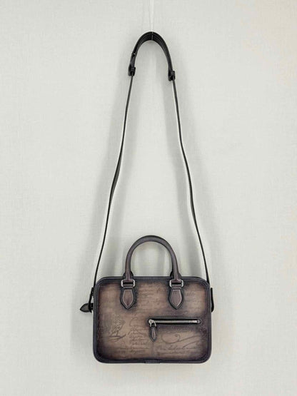 Pre-loved BERLUTI Un Jour Gulliver Scritto Brown Briefcase at Reems Closet