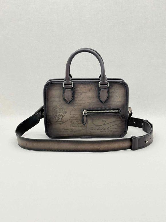 Pre-loved BERLUTI Un Jour Gulliver Scritto Brown Briefcase at Reems Closet