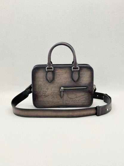 Pre-loved BERLUTI Un Jour Gulliver Scritto Brown Briefcase at Reems Closet