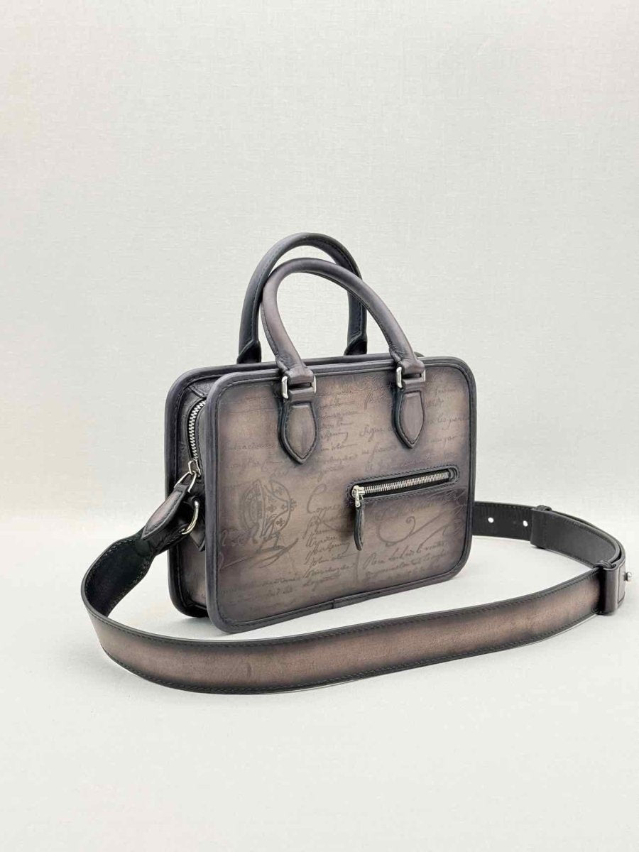 Pre-loved BERLUTI Un Jour Gulliver Scritto Brown Briefcase at Reems Closet