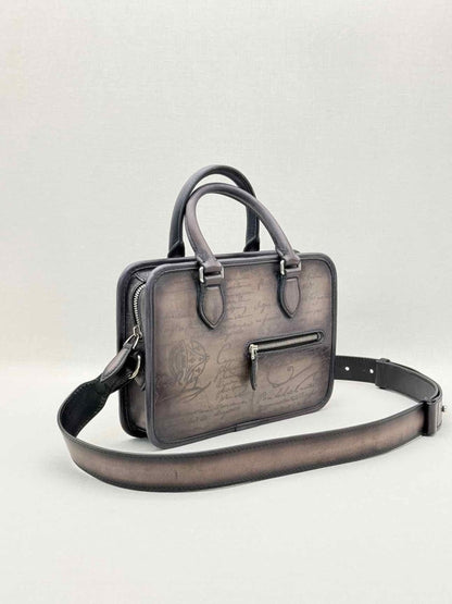 Pre-loved BERLUTI Un Jour Gulliver Scritto Brown Briefcase at Reems Closet
