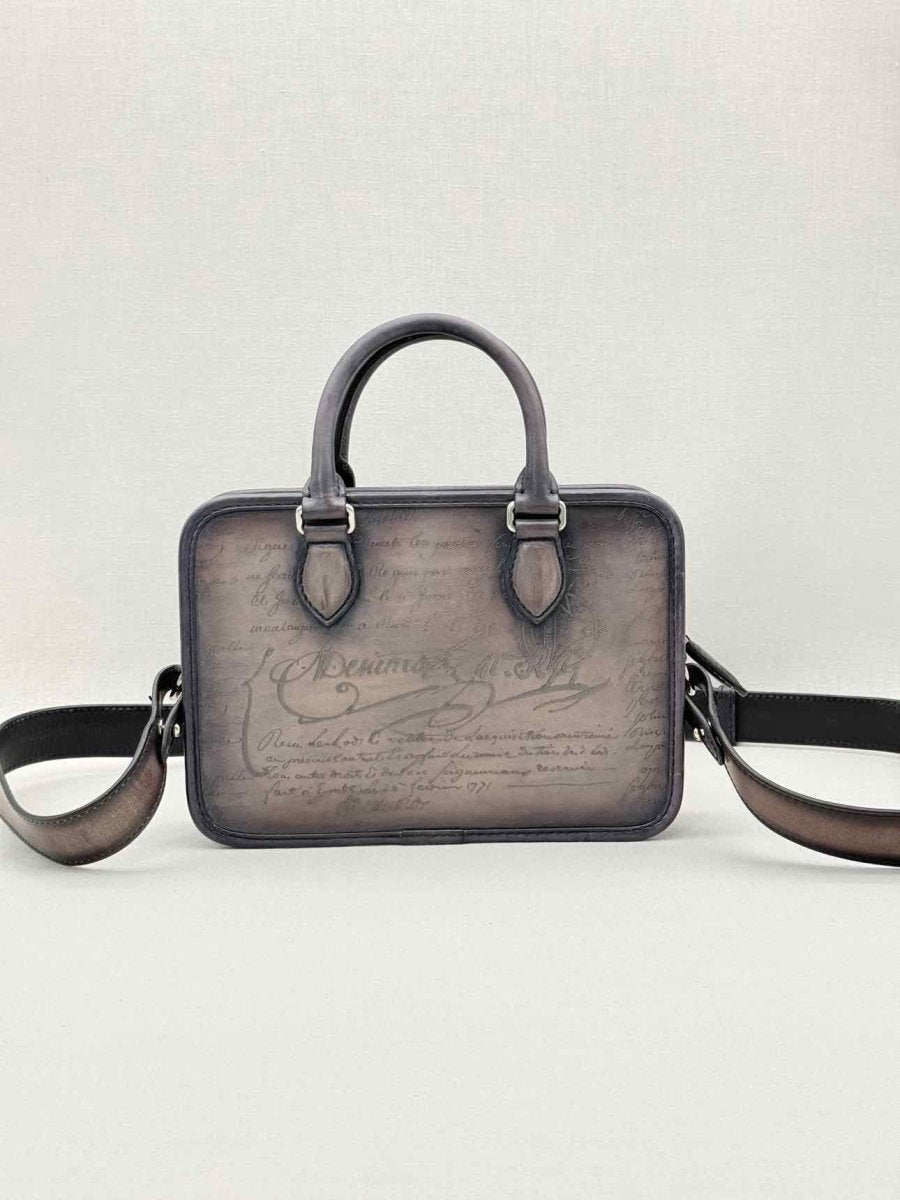 Pre-loved BERLUTI Un Jour Gulliver Scritto Brown Briefcase at Reems Closet