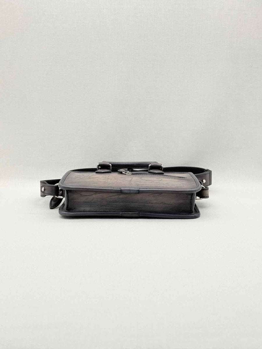 Pre-loved BERLUTI Un Jour Gulliver Scritto Brown Briefcase at Reems Closet