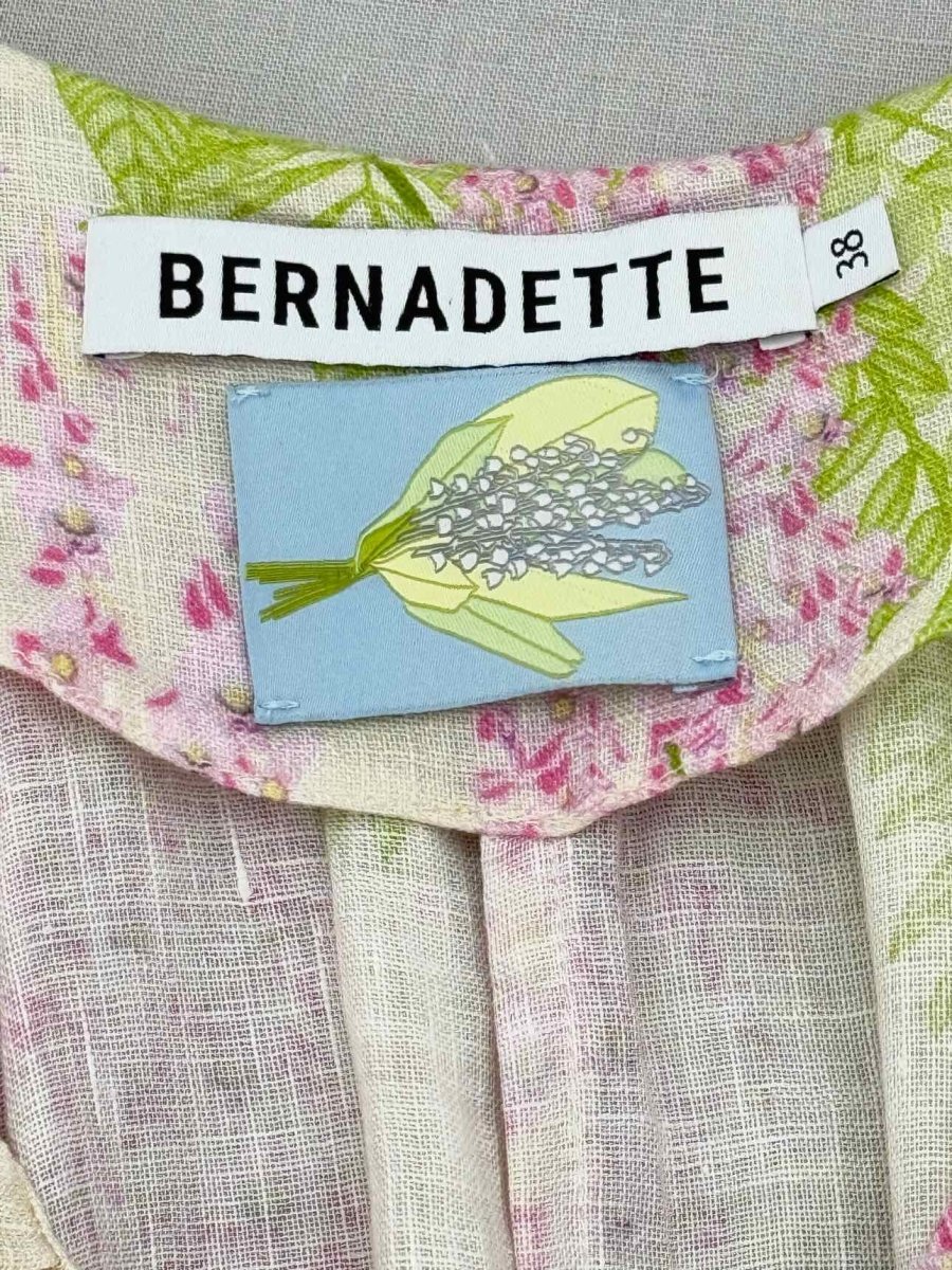 Pre - loved BERNADETTE Beige Multicolor Size US 6 Midi Dress at Reems Closet