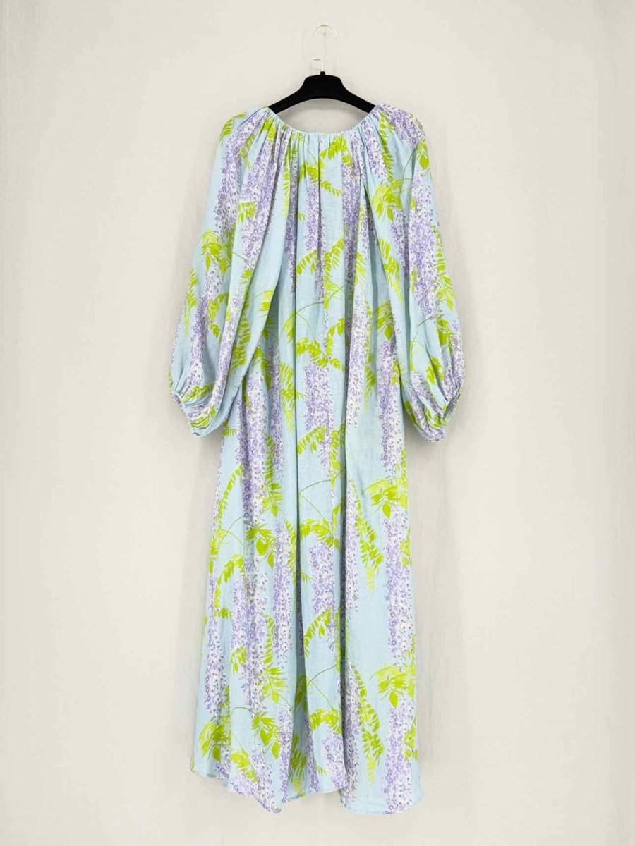 Pre - loved BERNADETTE Purple Multicolor Size US 6 Midi Dress at Reems Closet