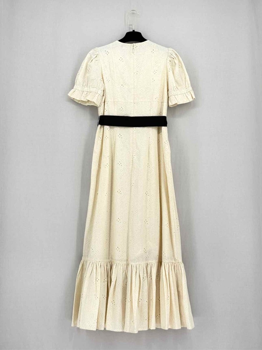 Pre - loved BEULAH Dorothy Cream Size US 6 Midi Dress at Reems Closet