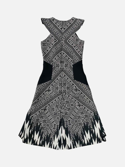 Pre - loved BIBHU MOHAPATRA Sleeveless Black & White Printed Dress at Reems Closet