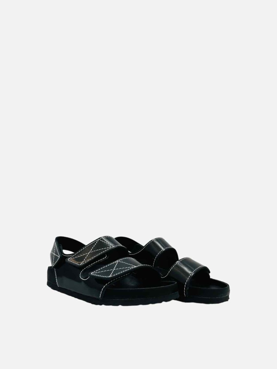 Pre - loved BIRKENSTOCK Milano Black Sandals at Reems Closet