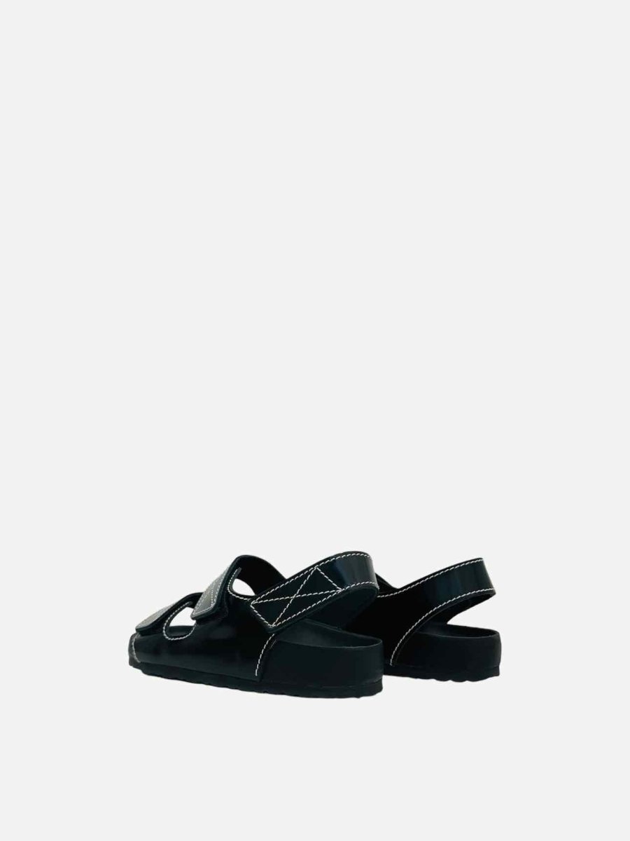 Pre - loved BIRKENSTOCK Milano Black Sandals at Reems Closet