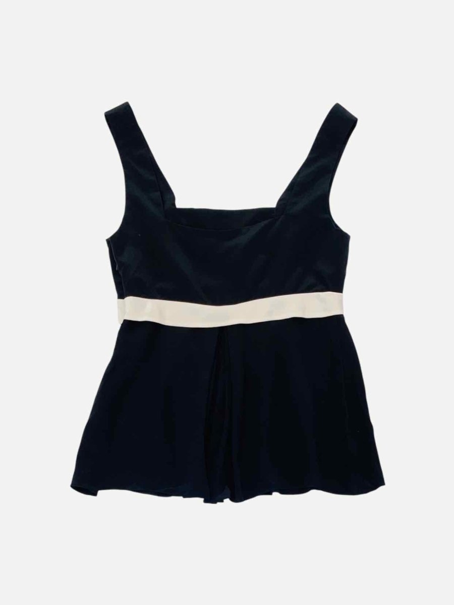 Pre - loved BLACK HALO Black & White Size US 8 Top at Reems Closet