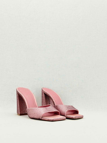 Pre - loved BLACK SUEDE STUDIO Pink Size EU 38 Mules at Reems Closet
