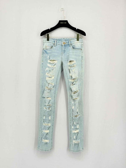 Pre - loved BLANKNYC Dreamathon Blue Ripped Size 24 Jeans at Reems Closet