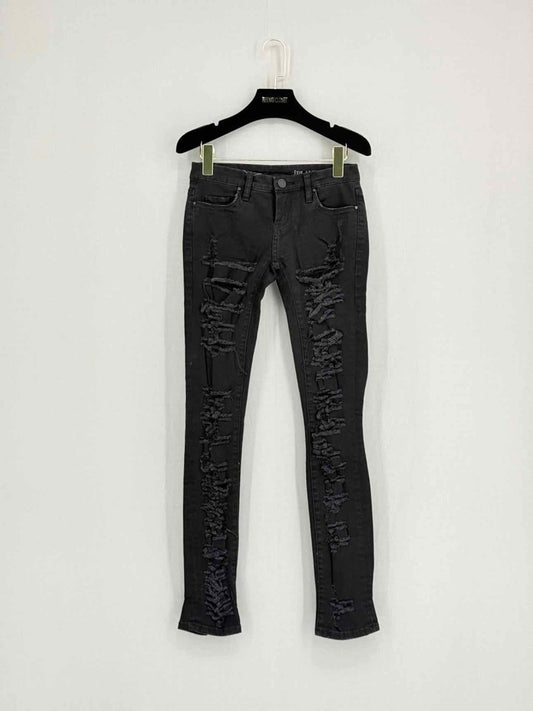 Pre - loved BLANKNYC Skinny Black Ripped Size 24 Jeans at Reems Closet