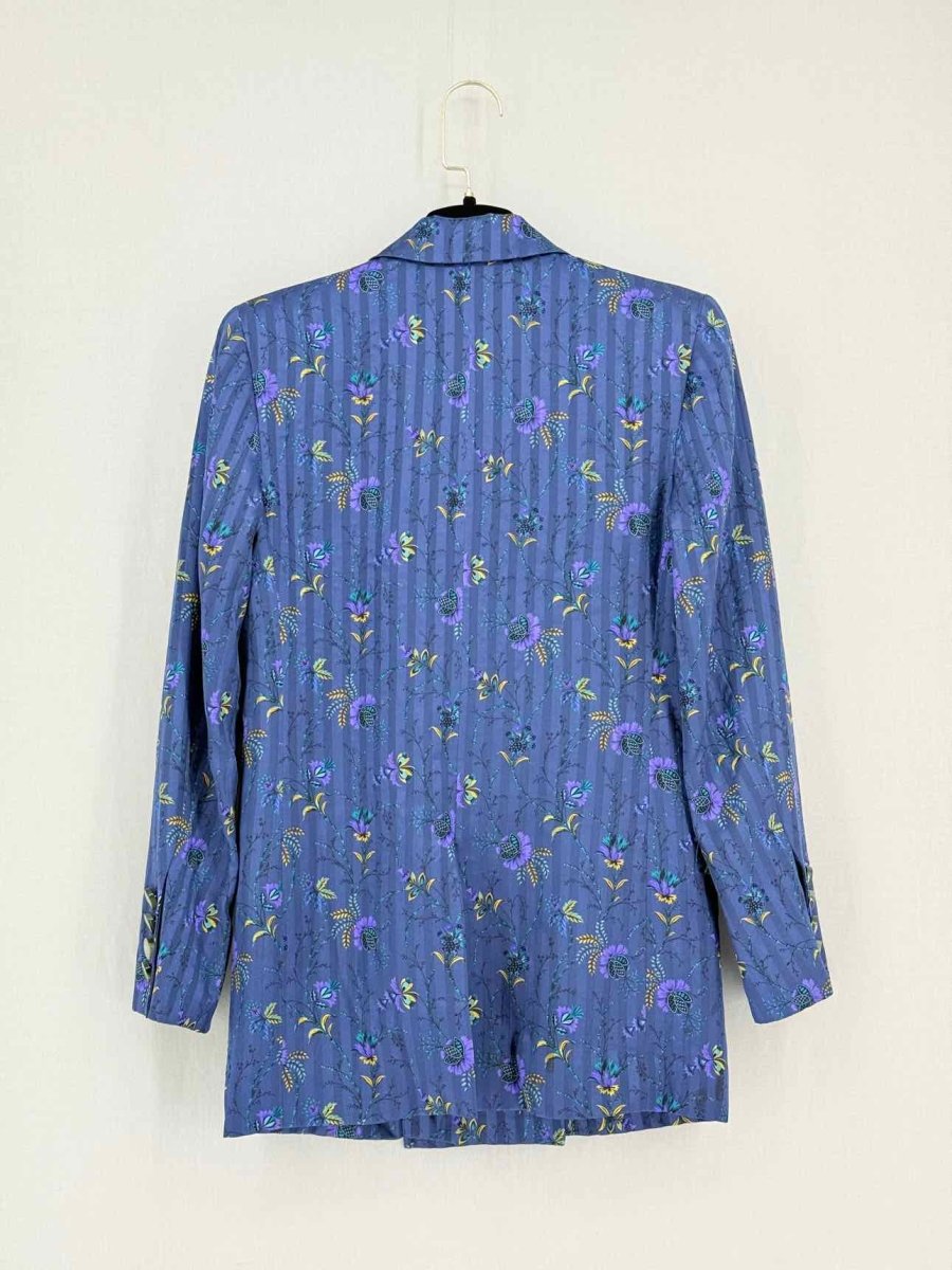 Pre - loved BLAZE MILANO Blue Multicolor Floral Size US 0 Blazer at Reems Closet