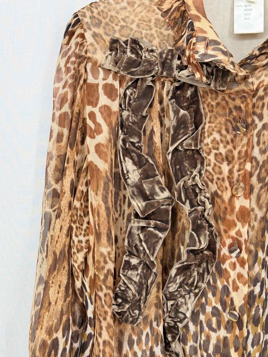 Pre-loved BLUGIRL Brown Multicolor Size US 10 Blouse at Reems Closet