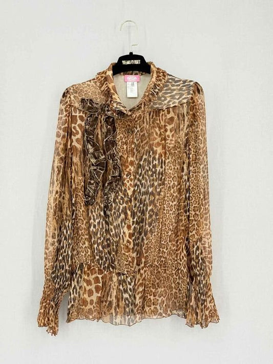 Pre-loved BLUGIRL Brown Multicolor Size US 10 Blouse at Reems Closet